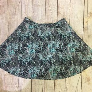 Hinge Abstract Print Cotton Skater Skirt Style Size Medium